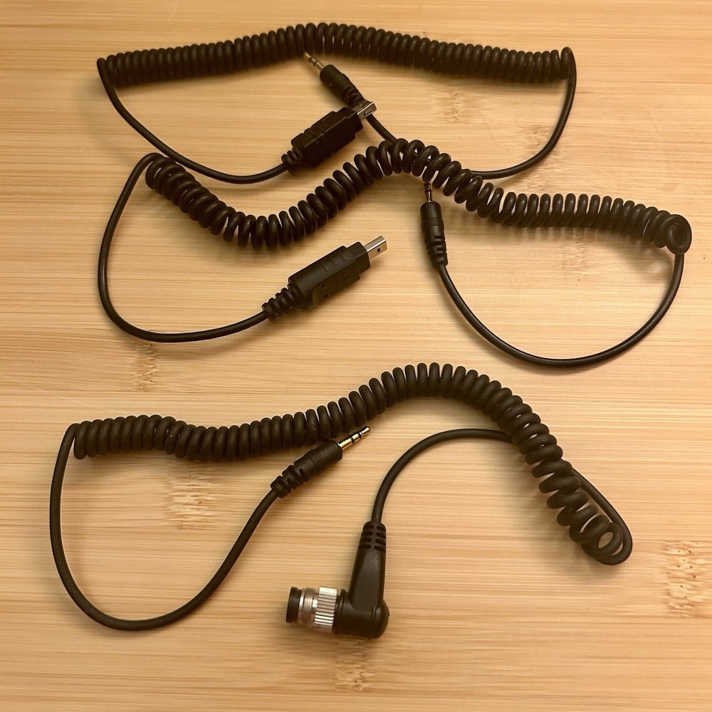 Camera Shutter Release Trigger Cables Cable DCO DC1 2.5mm Coiled 3 pc Lot